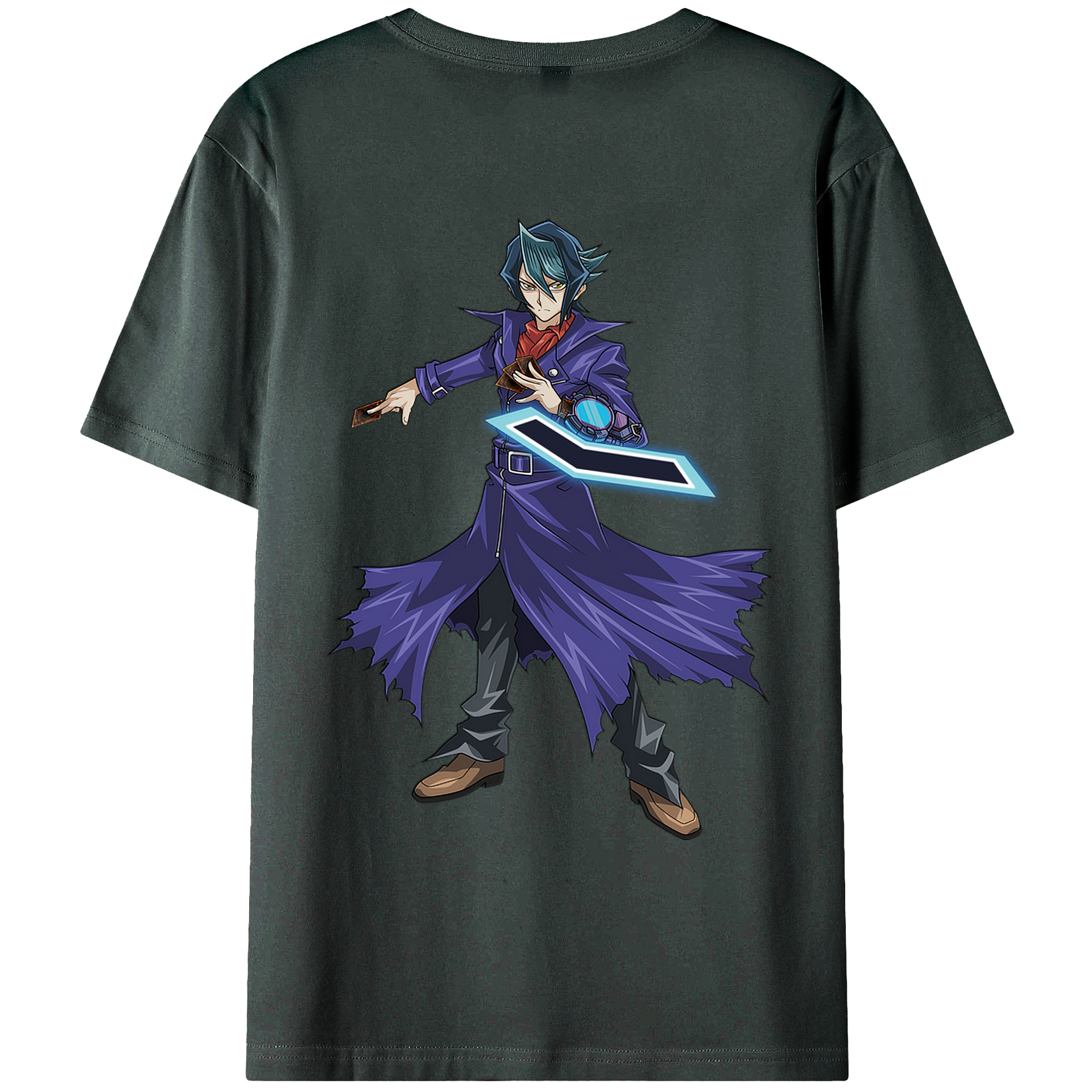 （画像用） 遊☆戯☆王 Yu-Gi-Oh! 綿100％ メンズ半袖Tシャツ（バックプリント） 通気性